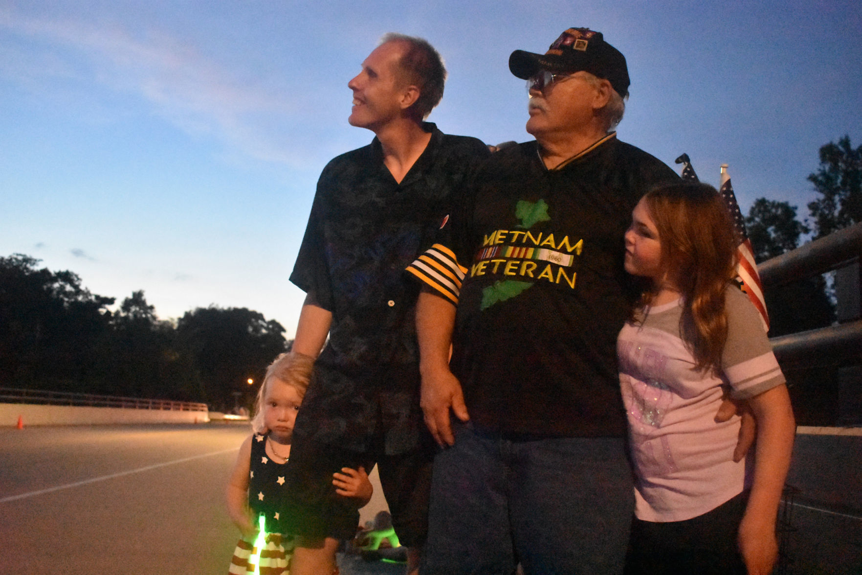 Steve and Ron watch the fireworks